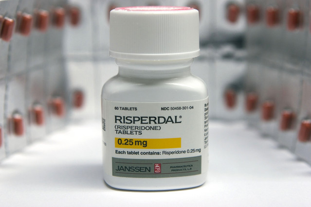 Risperdal bottle and pills